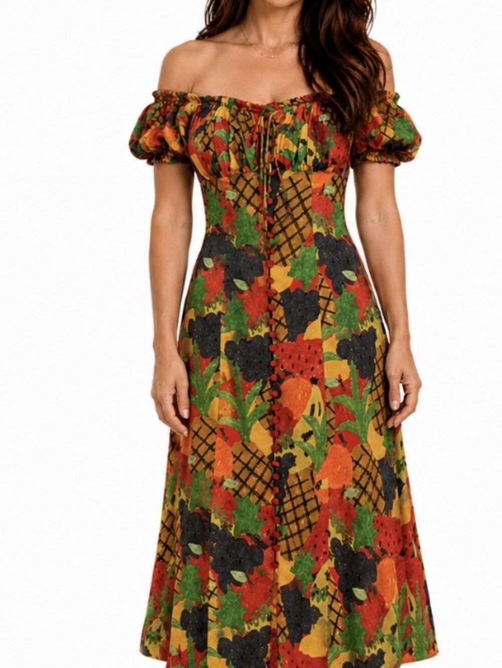 FARM Rio Fruit Salad Midi Dress - Picture 3 of 8